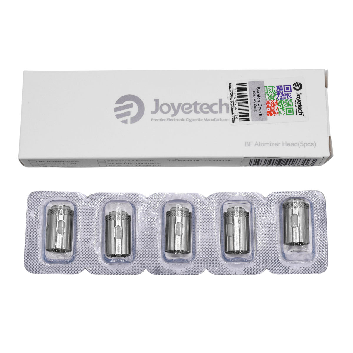 JoyeTech BF Atomizer Head NotchCoil 0.25ohm DL / 5-Pack