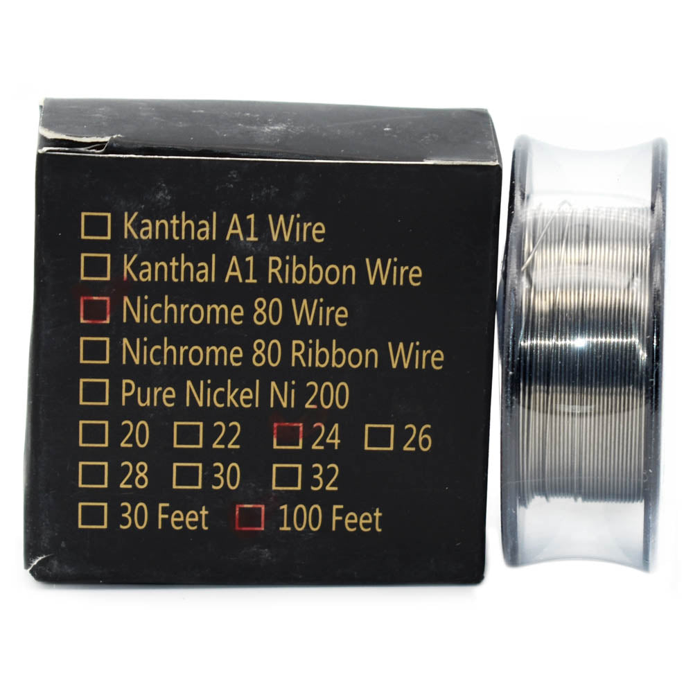 Vapor Tech RBA Coil - Nichrome 80 Wire 24 Gauge / 100 ft.