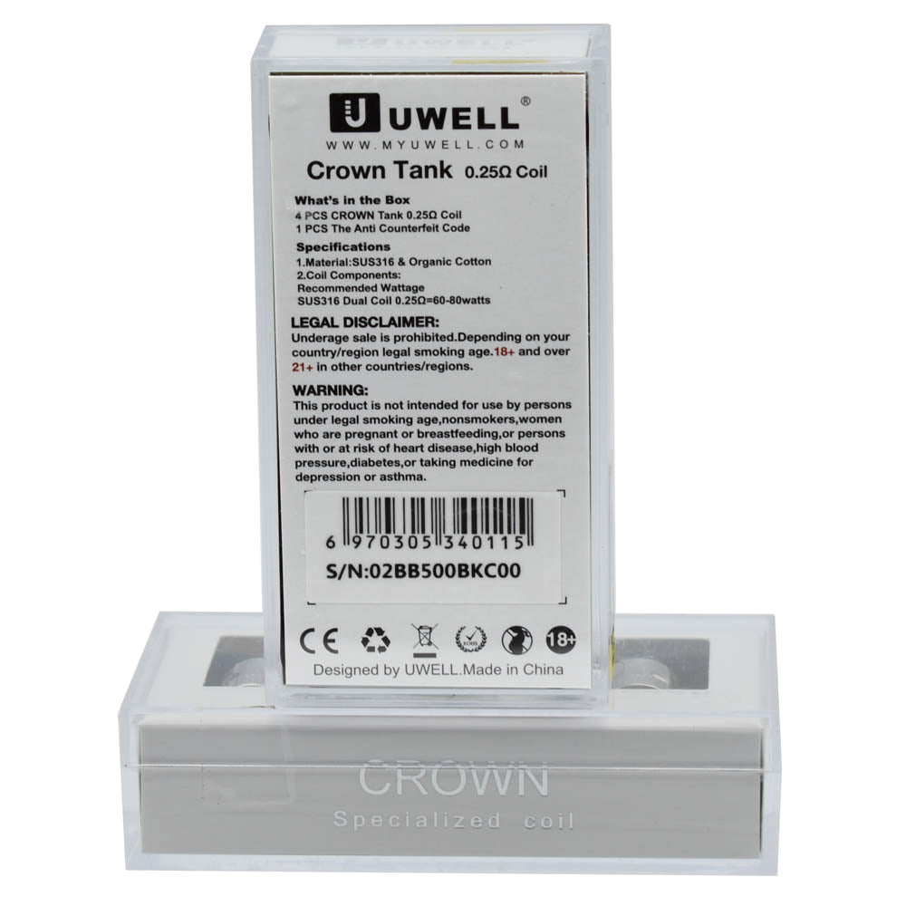 UWELL Crown Tank 0.25 Ohm Coils / 4 pack